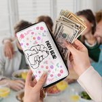 Personalisierte Floral Mama Bär und 1-10 Baby Bären Frauen Portemonnaie mit Fächern Muttertag Geburtstag Geschenk für Mama Oma