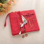 Personalizado Jardín de Mamá 1-12 Nacimiento Flores PU Cuero Plegado Billetera con nombres y titular de la tarjeta Día de la Madre Cumpleaños Regalo para Mamá Abuela