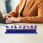 Personalized Multicolor American Sign Language 3D Printed Desk Name Plate Birthday Appreciation Gift for ASL Interpreter Teacher Deaf  People