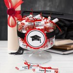 Personalisierte Diplom-Design Graduierung Satz von 20 Bonbonpapier mit Text und Schleife Graduierung Party Favors Geschenk für Absolventen