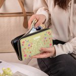 Personalisierte Floral Mama Bär und 1-10 Baby Bären Frauen Portemonnaie mit Fächern Muttertag Geburtstag Geschenk für Mama Oma