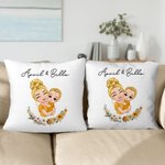 Funda de cojín personalizada para mamá y niño con flor de nacimiento y nombre Regalo de cumpleaños para el Día de la Madre para la abuela mamá