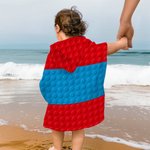 Gepersonaliseerd geportretteerd neefje Crew Hooded Strandlaken met naam Zomervakantie Reizen Strandfeest Accessoire Verjaardagscadeau voor kinderen