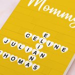 Personalized Grandkids Make Life More Grand Crossword Scrabble Puzzle Building Brick with Names Mother's Day Housewarming Gift for Grandma Mom