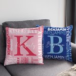 Personalisierte Wort Wolke weiches Kissen Abdeckung mit Initial und Name Home Decor Geburtstag Housewarming Geschenk für Kinder Familie werfen
