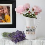 Gepersonaliseerde 1-12 Geboorte Bloemen Keramische Bloemenvaas met Titel en Tekst Verjaardag Moederdag Housewarming Cadeau voor Mama Oma Familie