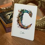 Cahier à spirales A5 avec texte et 120 pages lignées Fournitures de bureau Cadeau d'anniversaire pour les amoureux des dragons