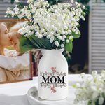 Gepersonaliseerde 1-12 Geboorte Bloemen Keramische Bloemenvaas met Titel en Tekst Verjaardag Moederdag Housewarming Cadeau voor Mama Oma Familie