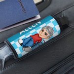 Personalisierte Y2K-Stil Cartoon-Charakter Gepäck Griff Wrap mit Namen Satz von 2 Reise-Accessoires Geburtstagsgeschenk für Travel Lovers