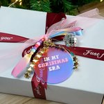 Ornement personnalisé en forme de boule lumineuse Disco avec perles et sangles pour arbre de Noël Cadeau d'anniversaire pour les amoureux de la musique