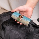 Personalisierte Himmelblau Sonnenuntergang Strand Cartoon Gepäck Griff Wrap Identifier mit Namen Set von 2 Reise-Accessoires Geburtstagsgeschenk für Travel Lovers