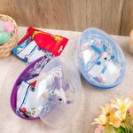 Uovo di Pasqua grande riempibile personalizzato con nome e espressione di coniglio carino regalo di Pasqua e compleanni per bambini