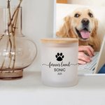 Personalized Pet Footprints Forever Loved LED Candle Jar with Name and Date Memorial Condolence Sympathy Pet Loss Gift for Pet Owners