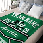 Personalizado Multicolor Pompón Cheerleading Suave manta con nombre Año Decoración del hogar Cumpleaños Equipo Regalo para Cheerleaders Entrenadores