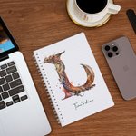 Cahier à spirales A5 avec texte et 120 pages lignées Fournitures de bureau Cadeau d'anniversaire pour les amoureux des dragons