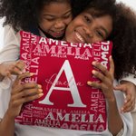 Personalisierte Wort Wolke weiches Kissen Abdeckung mit Initial und Name Home Decor Geburtstag Housewarming Geschenk für Kinder Familie werfen