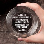 Personalisierte Wenn Sie Whiskey waren, würden Sie sehr teuer 10 oz Whiskey Glas mit Namen Geburtstag Vatertag Geschenk für Liquor Liebhaber sein