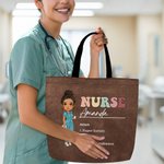 Personalisierte Cartoon medizinischen Charakter große wiederverwendbare Tragetasche mit Titel und Substantive Krankenschwester Woche Anerkennung Geschenk für Krankenschwester Arzt medizinisches Person