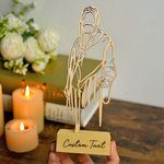 Personalized Inspirational Jesus Art Wooden Plaque with Engraved Text Desktop Decor Birthday Religious Baptism Gift for Christian Family