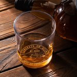 Personalized Happy 1st Father's Day Old Fashioned Rocks 10 oz Whiskey Glass with Name Father's Day Gift for Dad