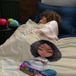 Personalizada de dibujos animados de punto de ganchillo suave manta con el nombre del Día de la Madre regalo de cumpleaños para la mamá de la abuela amantes de tejer