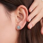 Personalised Fire Hydrant Tiny Maltese Cross Unisex Stud Earrings with Numbers Birthday Firefighters' Day Gift for Men Women