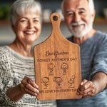 Gepersonaliseerde Vergeet Moederdag Love You Everyday Gegraveerde 1-8 Namen Charcuterie Snijplank met Handvat Moederdagcadeau voor Vrouwen