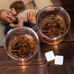 Personalized Happy 1st Father's Day Old Fashioned Rocks 10 oz Whiskey Glass with Name Father's Day Gift for Dad