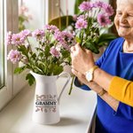 Gepersonaliseerde 1-12 Geboorte Bloemen Keramische Bloemenvaas met Titel en Tekst Verjaardag Moederdag Housewarming Cadeau voor Mama Oma Familie