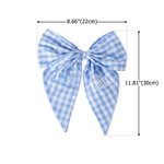 Personalized Cotton Easter Eggs Peter Rabbit Plaid Easter Basket Bow with Embroidered Monogram Easter Gift for Kids