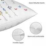 Personalisierte Omas Garten 1-8 Geburt Blumen weiches Kissen Abdeckung mit Namen Geburtstag Muttertag Geschenk für Mama Oma