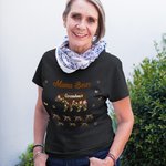 Personalisierte Floral niedlichen Bären Pfote Print T-Shirt Sweatshirt mit Titel und 1-12 Namen Muttertag Geburtstag Geschenk für Mama Oma Familie
