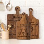 Gepersonaliseerde Vergeet Moederdag Love You Everyday Gegraveerde 1-8 Namen Charcuterie Snijplank met Handvat Moederdagcadeau voor Vrouwen