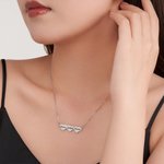 Personalisierte Herz Anhänger Familie Halskette mit 1-10 Namen eingraviert Zierlich Frauenschmuck Geburtstag Muttertag Geschenk für Mama Oma