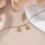 Personalisiertes Minimalistisches Armband mit Geburtsblumen Geburtssteinen Muttertag Geburtstag Jahrestag Geschenk für Damen Oma Mama