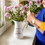 Henkilökohtainen Rakkaus kasvaa täällä Syntymä Kukkapuutarha Keraaminen kukka maljakko otsikko ja 1-12 nimet Syntymäpäivä Äitienpäivä lahja äidille isoäitiille