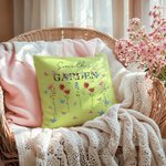 Personalisierte Omas Garten 1-8 Geburt Blumen weiches Kissen Abdeckung mit Namen Geburtstag Muttertag Geschenk für Mama Oma