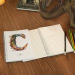 Cahier à spirales A5 avec texte et 120 pages lignées Fournitures de bureau Cadeau d'anniversaire pour les amoureux des dragons