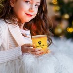 Personalized Pet Footprints Forever Loved LED Candle Jar with Name and Date Memorial Condolence Sympathy Pet Loss Gift for Pet Owners