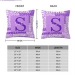 Personalisierte Wort Wolke weiches Kissen Abdeckung mit Initial und Name Home Decor Geburtstag Housewarming Geschenk für Kinder Familie werfen
