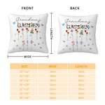 Personalisierte Omas Garten 1-8 Geburt Blumen weiches Kissen Abdeckung mit Namen Geburtstag Muttertag Geschenk für Mama Oma