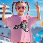 Personalizado Estado Característica Mapa 100% Algodón Niño Adulto Camiseta con Textos Vacaciones Viajes Cumpleaños Regalo para Amigo Familia Crucero Amantes
