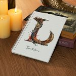 Cahier à spirales A5 avec texte et 120 pages lignées Fournitures de bureau Cadeau d'anniversaire pour les amoureux des dragons