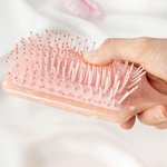 Personalised Birth Month Flower Hair Brush Mother's Day Bachelorette Party Birthday Gift for Women