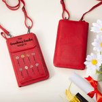 Personalised This Belongs To 1-12 Birth Flowers PU Leather Crossbody Bag Wallet with Names and Card Slots Mother's Day Birthday Gift for Mom Grandma