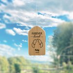 Personalised Dog Ears Silhouette Wood Memorial Wind Chime with Wood Name Plate and Date Sympathy Gift for Loss of Pet