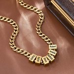 Personalized Minimalist 1-10 Nameplates Necklace with Engraved Names Father's Day Anniversary Birthday Gift for Dad Grandpa