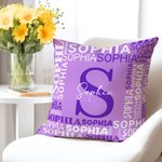 Personalisierte Wort Wolke weiches Kissen Abdeckung mit Initial und Name Home Decor Geburtstag Housewarming Geschenk für Kinder Familie werfen