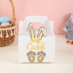 Personalized Easter Bunny Ears Bow Gift Box with Name Easter Egg Hunting Holiday Party Gift for Boys Girls