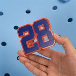 Personalized Multicolor Number Button Charm Bag Accessories Birthday Game Day Team Gift for Sports Lovers Players